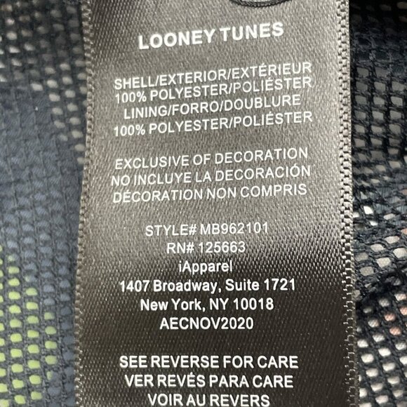 Members Only Looney Tunes Windbreaker Youth Sz 14/16 Hooded Full Zip Mesh Lined - Picture 7 of 9